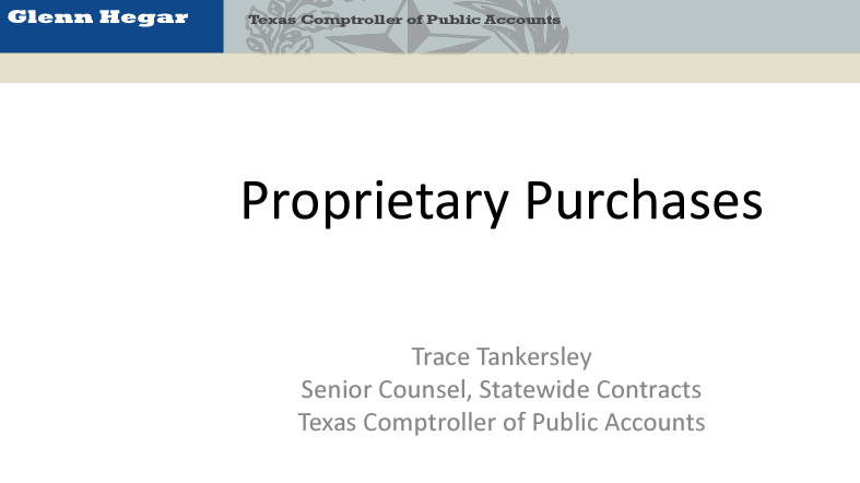 Proprietary Purchases